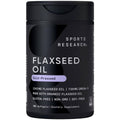 Sports Research Flaxseed Oil Softgels 1242mg - Plant-Based Omega-3 | Non-GMO, Soy & Gluten Free (200 Count)