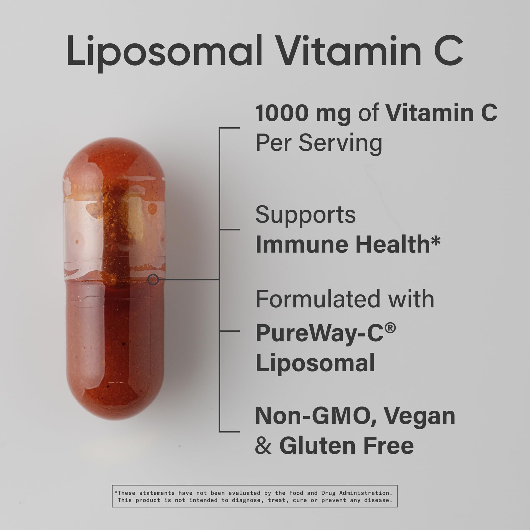 Sports Research High Potency Liposomal Vitamin C 1000 mg – Vegan, Non-GMO, Gluten Free | 180 Veggie Capsules