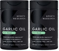 Sports Research Odorless Garlic Oil Pills 1000mg with Parsley & Chlorophyll – Non-GMO, Vegan, Gluten Free (2 x 150 Plant Gels)