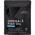 Sports Research Triple Strength Omega-3 Fish Oil - Burpless 1250 mg, 240 Softgels | Wild Alaska Pollock, EPA & DHA