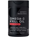Sports Research Omega-3 Krill Oil 1000mg | MSC Certified Sustainable, Gluten Free, Non-GMO | 60 Softgels