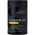 Sports Research Vitamin D3 5000 IU with Coconut MCT Oil – Extra Strength D3 Softgels, Non-GMO, Gluten & Soy Free, 30 Softgels