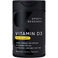 Sports Research Vitamin D3 5000 IU with Coconut MCT Oil - Immune & Bone Support - Seed Oil Free