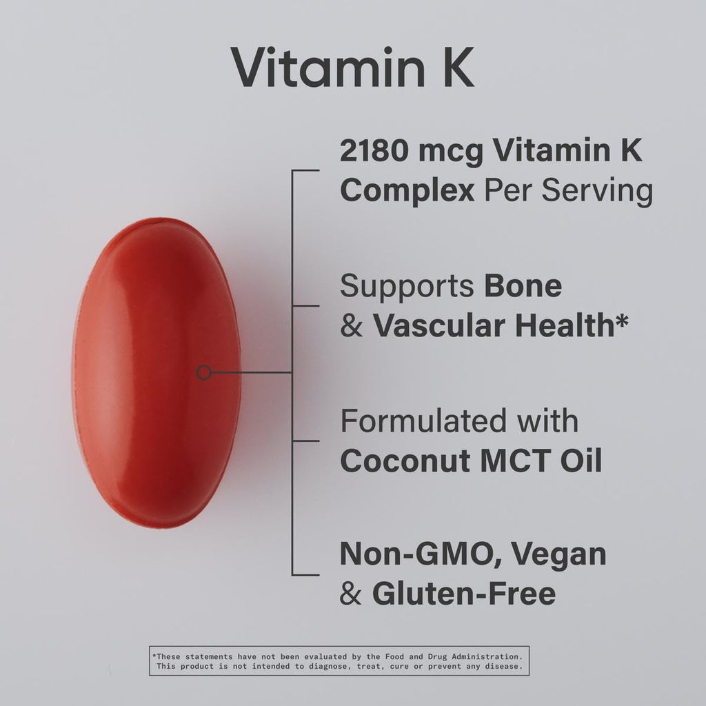 Sports Research Vitamin K Multi-Spectrum - 60 Softgels | K1, K2 MK-4 & MK-7