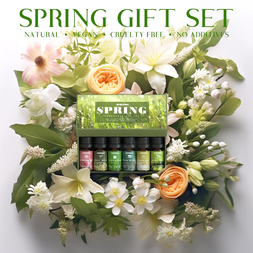 Spring Essential Oils Set - ARVIDSSON Natural Fragrance Oils for Diffuser & Candle Making