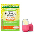 Spring Valley Age 50+ Probiotic + Prebiotic (30 Count) — Delayed-Release Vegetarian Capsules for Digestive Health | Gift Ice Roller