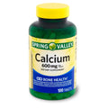 Spring Valley Calcium 600mg – Natural Bone Health, 100 Tablets (Pack of 3)