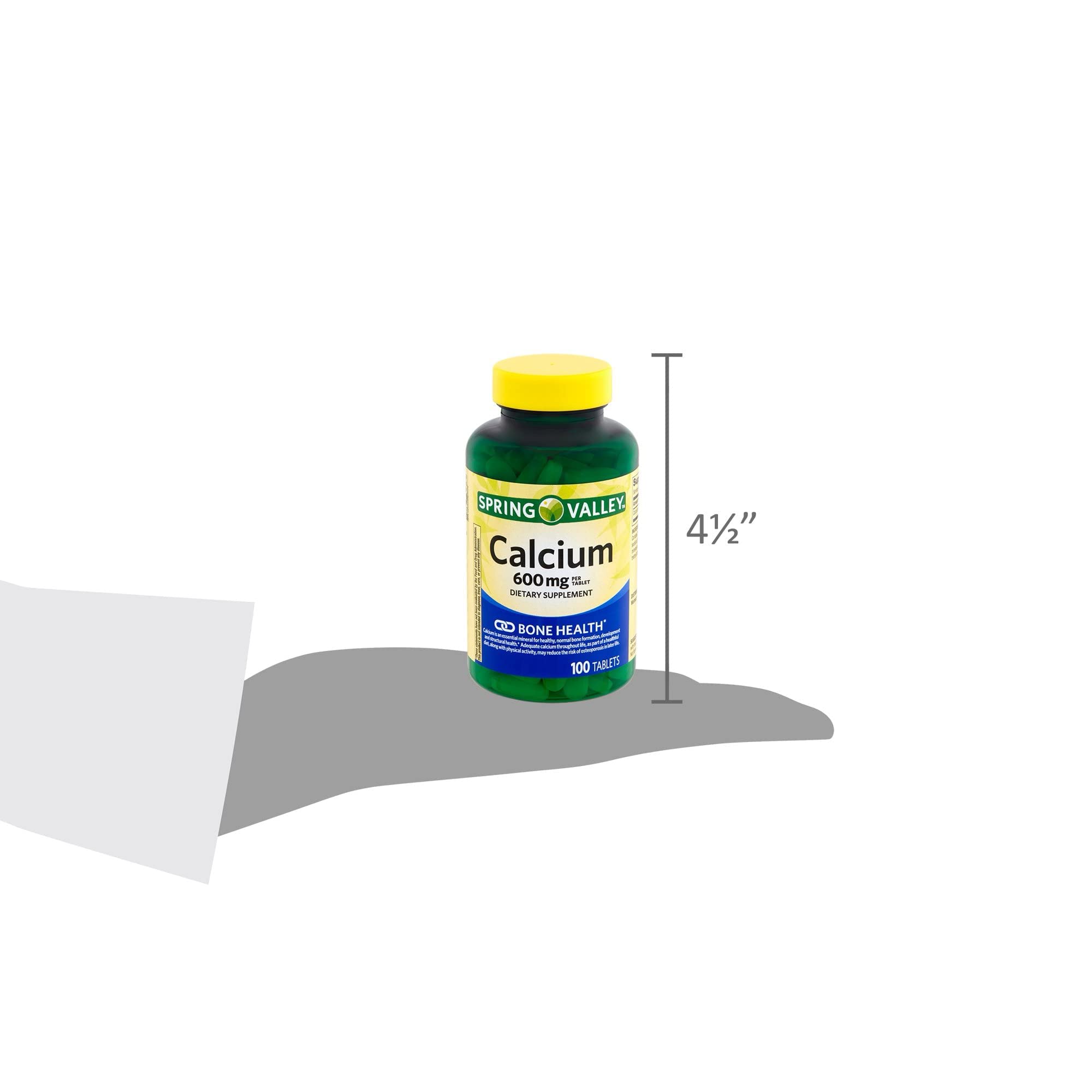 Spring Valley Calcium 600mg – Natural Bone Health, 100 Tablets (Pack of 3)