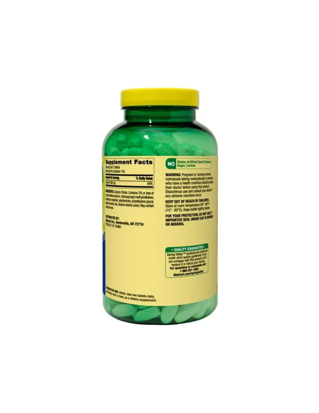 Spring Valley Calcium Citrate 600 mg, 300 Tablets – Bone & Joint Health | STS Sticker