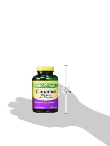 Spring Valley Cinnamon 500mg + Chromium Twin Pack – 2 x 180 Capsules