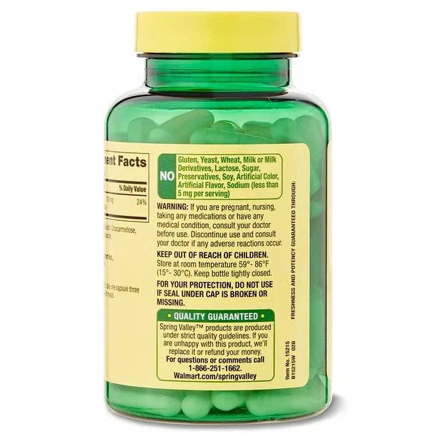 Spring Valley Magnesium Citrate 100 mg | Rapid-Release, 100 Capsules