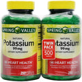 Spring Valley Potassium 99 mg from Potassium Gluconate - Twin Pack