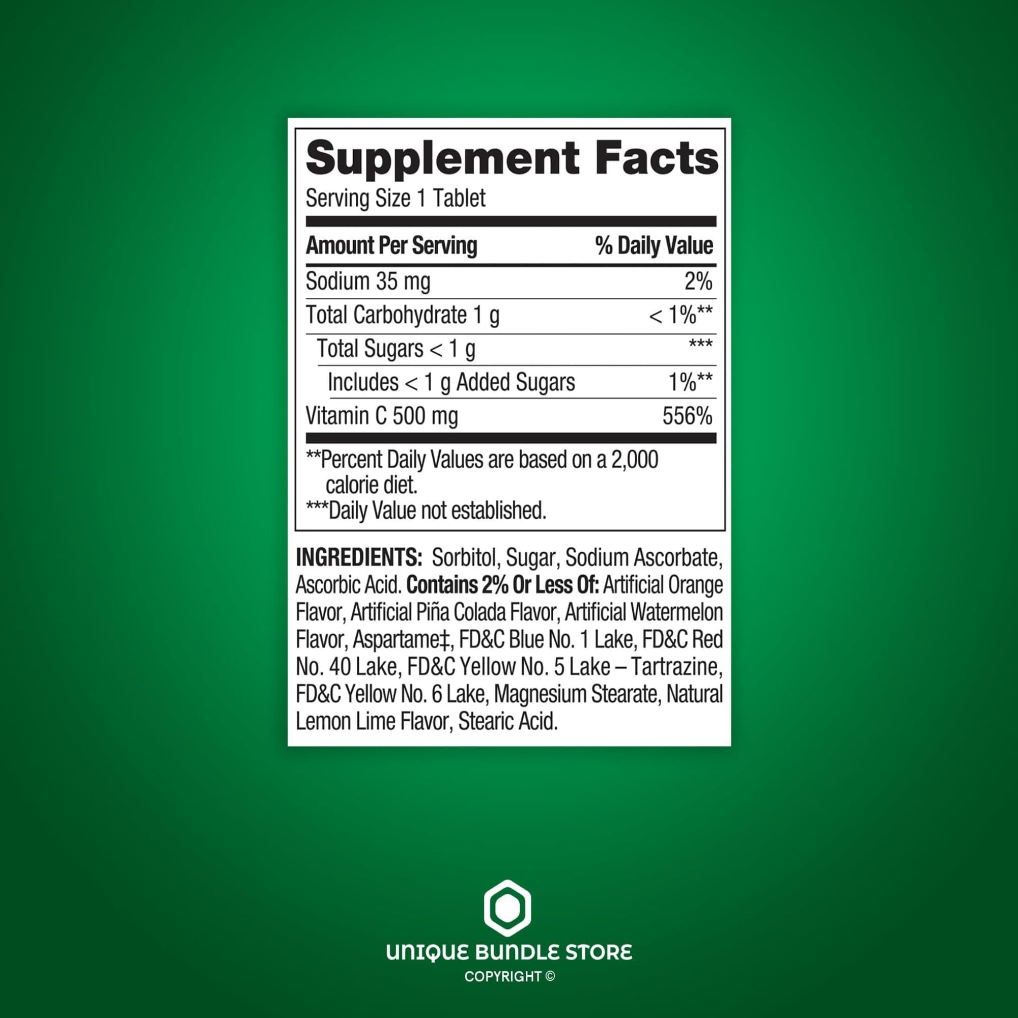 Spring Valley Vitamin C 500mg Chewable Tablets – Tropical Fruit Flavor, 200 Count (Pack of 2)