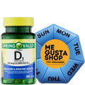 Spring Valley Vitamin D3 50 mcg (2000 IU) - 200 Count with Pill Organizer