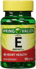 Spring Valley Vitamin E 400 IU - Water Soluble, 100 Softgels