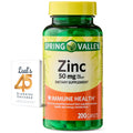 Spring Valley Zinc 50 mg Caplets – 200 Count | Immune Support & Lual's Diabetes Decoded Bundle