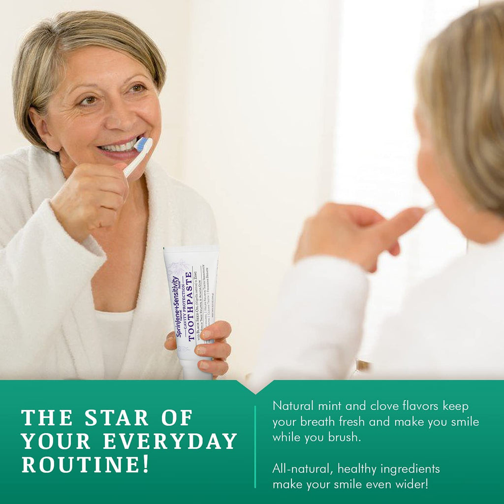 SprinJene Sensitivity Relief Toothpaste – Fluoride, Sensitive Teeth, USA