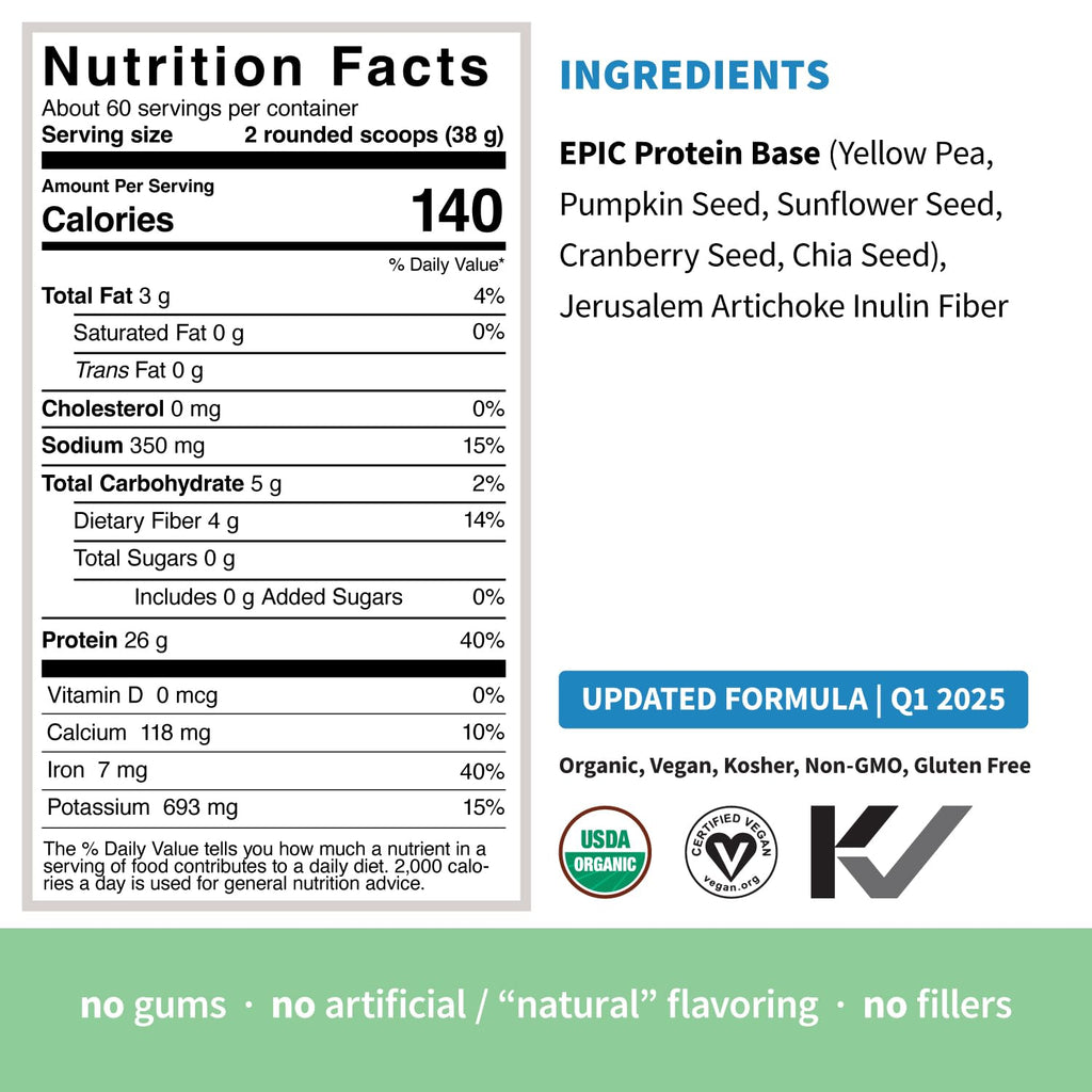Sprout Living Plant Based Protein & Superfoods Powder – Original, Unflavored, 5 lb