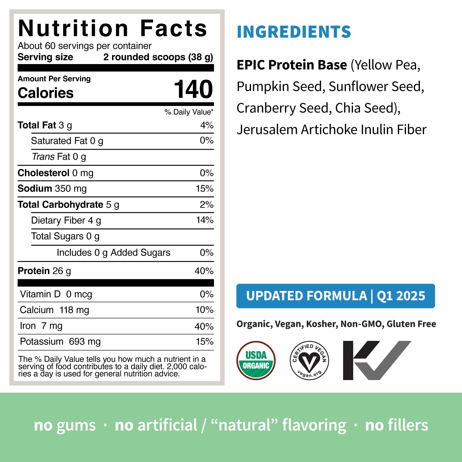 Sprout Living Plant Based Protein & Superfoods Powder – Original, Unflavored, 5 lb
