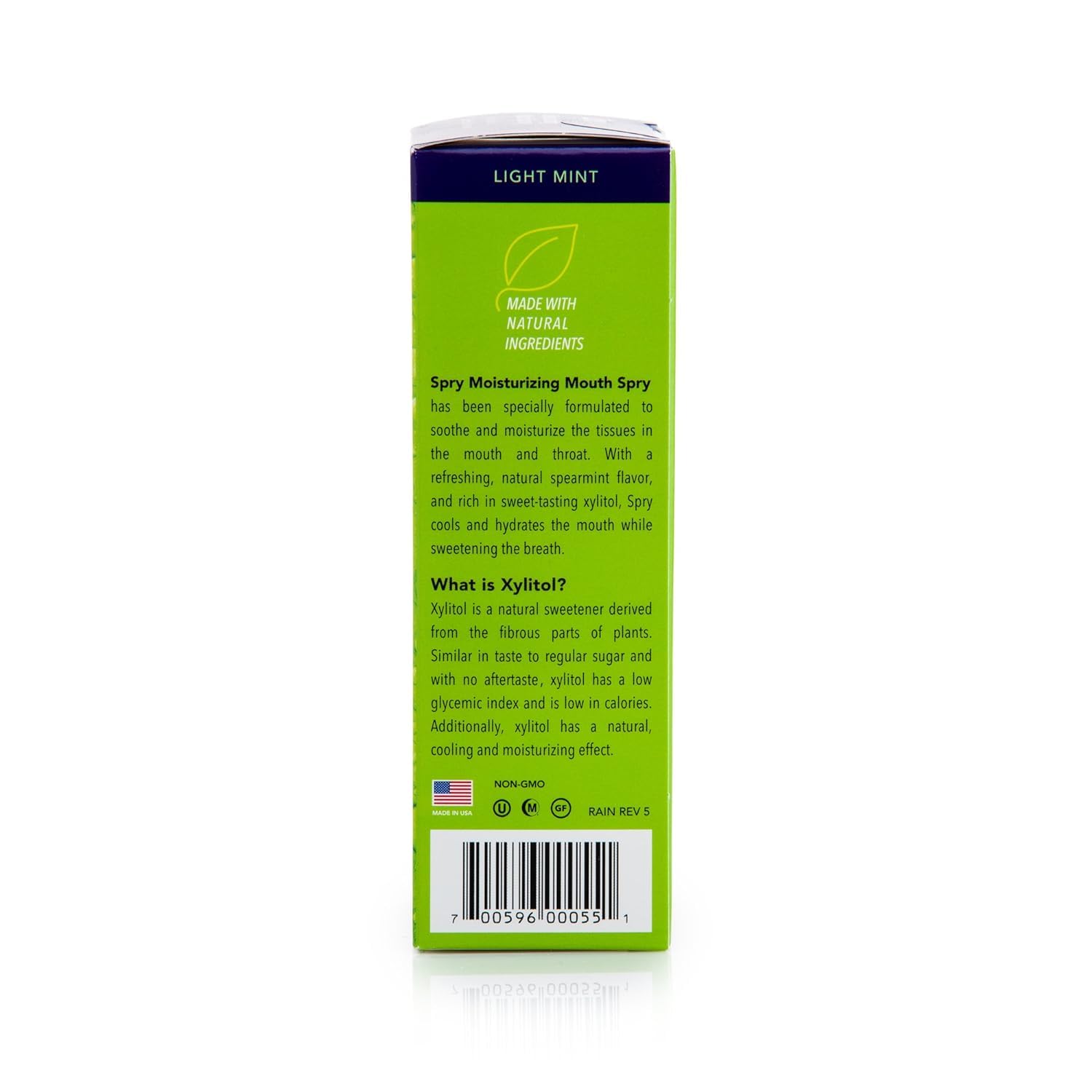 Spry Natural Xylitol Mouth Spray – Moisturizing Dry Mouth, Stop Bad Breath, Spearmint, 4.5 oz (Non-GMO)