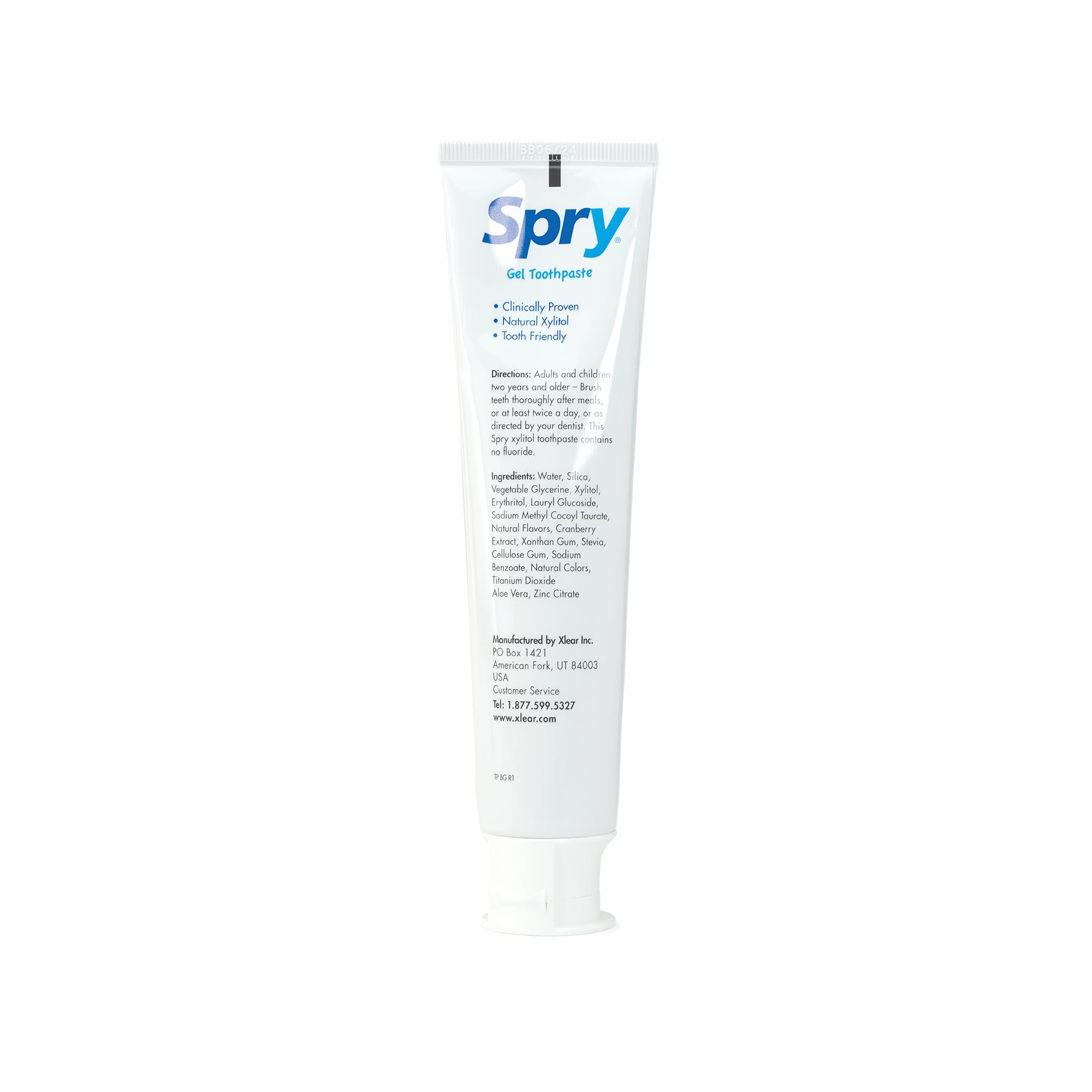 Spry Fluoride Free Kids Toothpaste – Bubble Gum, Xylitol, 5oz