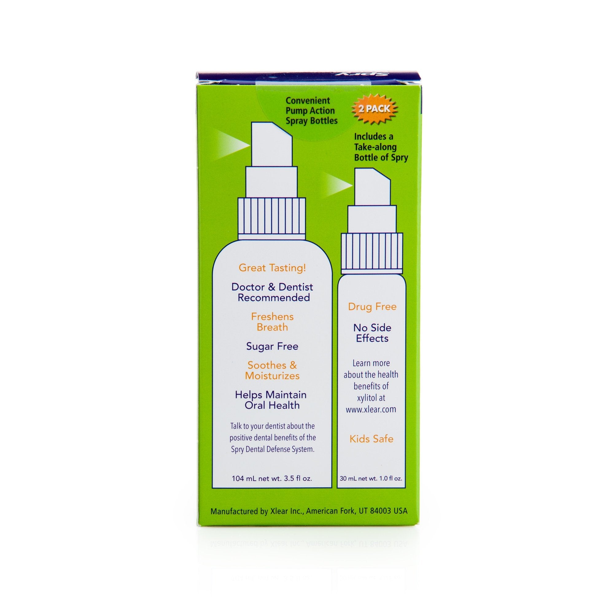 Spry Xylitol Moisturizing Dry Mouth Spray – Spearmint, 4.5 oz, Non-GMO