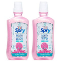 Spry Natural Xylitol Mouthwash Fluoride Free with Enamel Support - Bubble Gum (16 fl oz, Pack of 2)