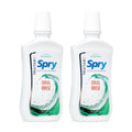 Spry Natural Xylitol Mouthwash Fluoride Free with Enamel Support – Spearmint (16 oz, Pack of 2)
