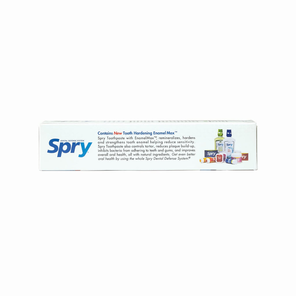 Spry Natural Xylitol Toothpaste 5oz – 6-Pack, Fluoride Free, Gentle for Sensitive Teeth, Peppermint