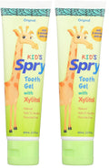 Spry Natural Xylitol Toothpaste for Babies & Kids - Fluoride Free, 2 oz Pack