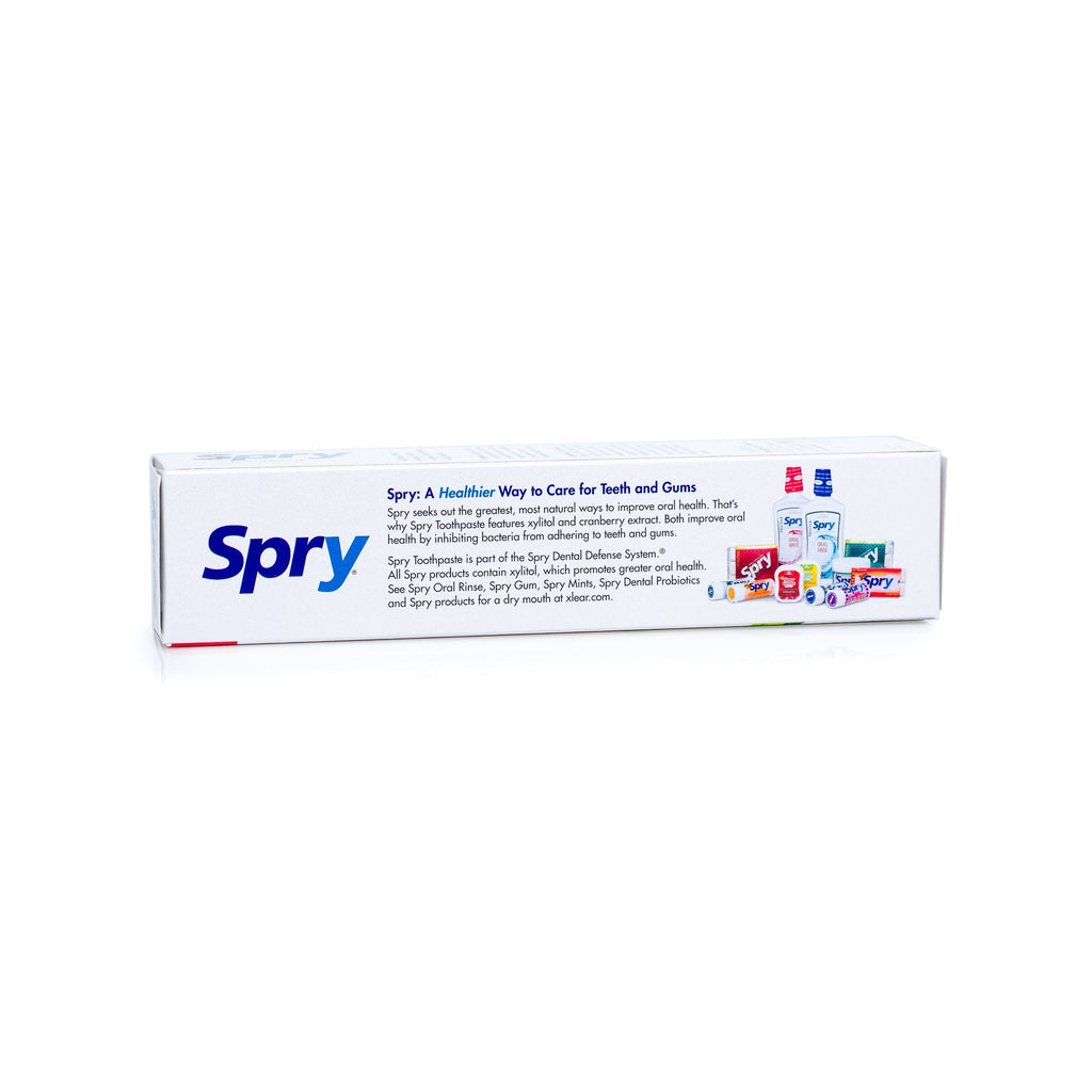 Spry Natural Xylitol Toothpaste 5oz – Fluoride Free, Gentle for Sensitive Teeth, Spearmint