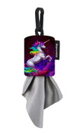 SPUDZ Classic Microfiber Lens Cleaner – Clip-On Pouch (6 x 6 in, 2-Pack) | Binoculars, Glasses, Screens | Vibrant Unicorn