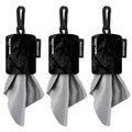Spudz Classic Microfiber Lens Cleaner – Clip-On Pouch, 6x6 in (3-Pack) | Stealth Shadow