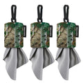SPUDZ Classic Microfiber Lens Cleaner – Clip-On Pouch, 6x6 in, Alpine Mountain Camo (3-Pack)