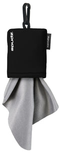 SPUDZ Classic Microfiber Lens Cleaner with Clip-On Pouch – 10x10 in | For Glasses, Binoculars, Scopes
