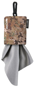 SPUDZ Classic Microfiber Lens Cleaner – Clip-On Pouch, Washable | Multi-Camo 10x10 in (2-Pack)