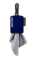 SPUDZ Classic Microfiber Lens Cleaner – Clip-On Pouch, Navy Blue (6x6 in, 2-Pack)
