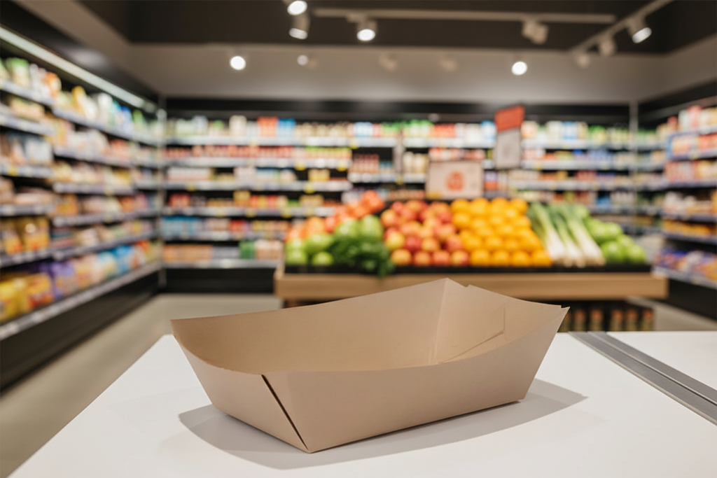 2.5Lb Medium Kraft Paper Food Tray
