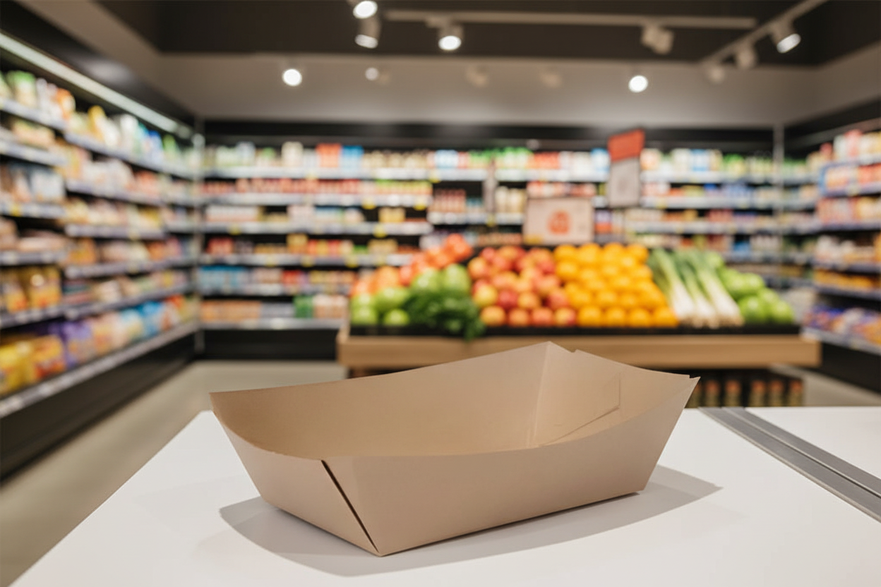 2.5Lb Medium Kraft Paper Food Tray