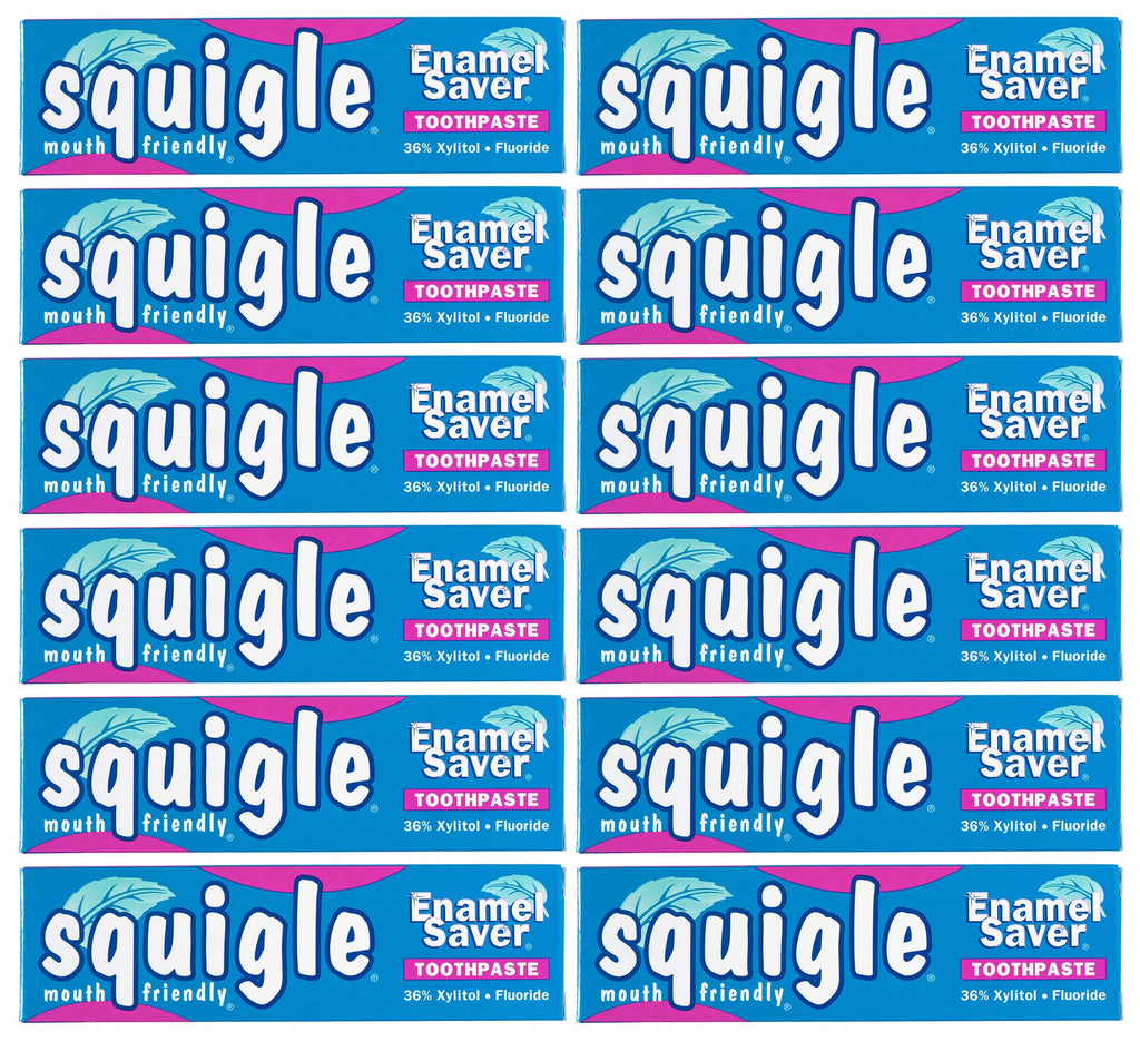 Squigle Enamel Saver Toothpaste (12 Pack) – Canker Sore Prevention & Sensitive Mouth Care