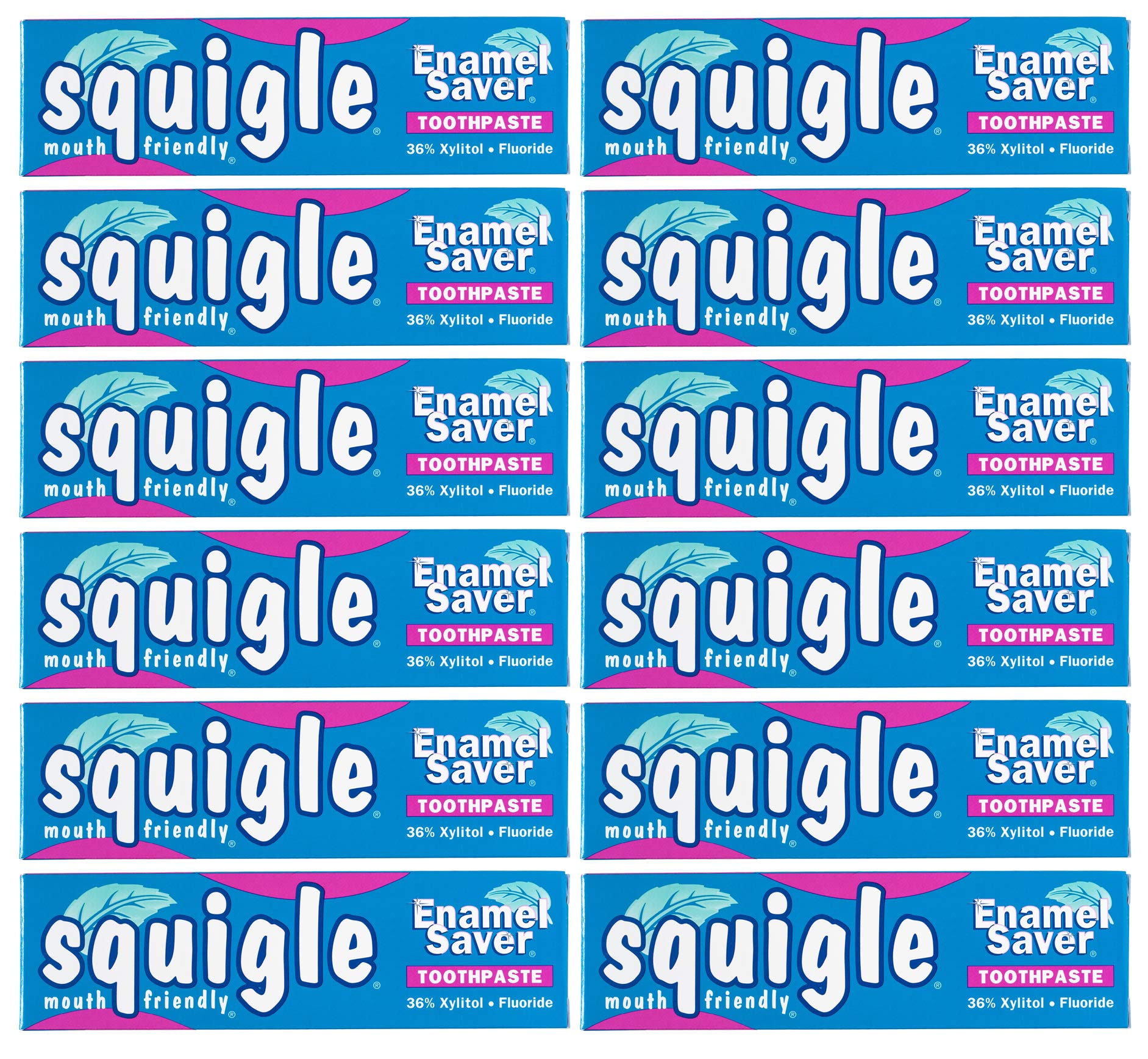 Squigle Enamel Saver Toothpaste (12 Pack) – Canker Sore Prevention & Sensitive Mouth Care