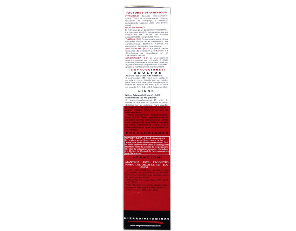 SSS Tonic 10oz – Pack of 3 Iron & Vitamin B Supplement (PT#1225811110)