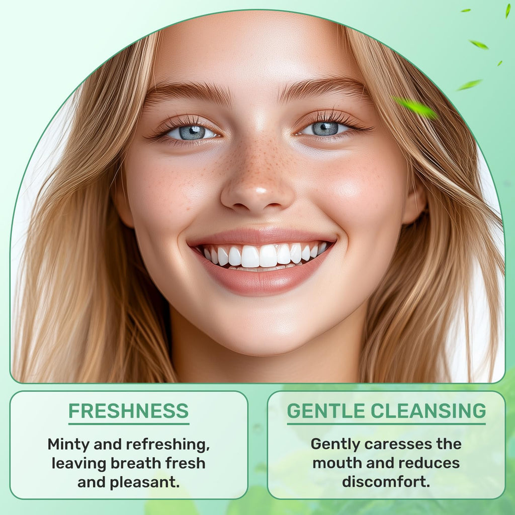 2pcs Spearmint Oil Pulling Rinse – Coconut Oil Mouthwash for Whitening Teeth, Gum Health & Fresh Breath