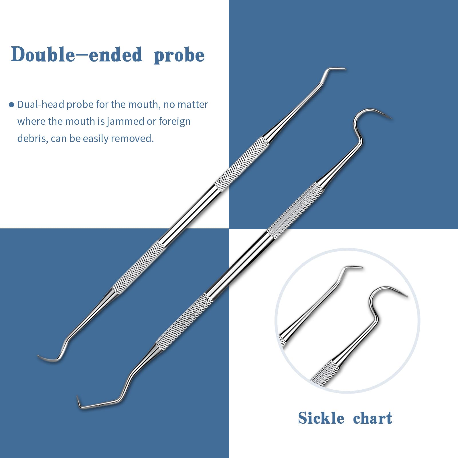 6-Piece Dental Tools Set – Stainless Steel Hygiene Kit with Case
