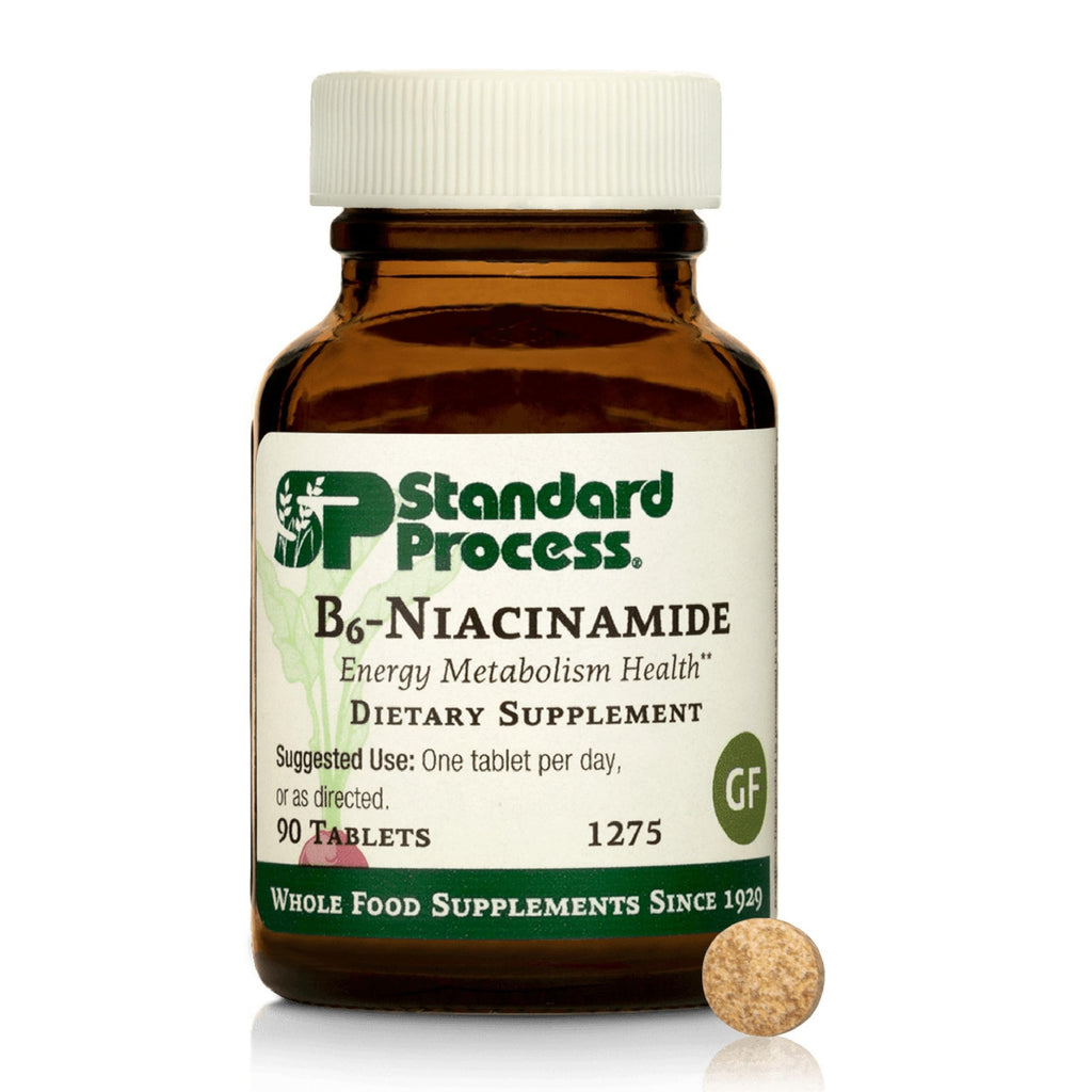 Standard Process B6-Niacinamide – Supports Energy Metabolism & Heart Health | Gluten-Free, Non-Dairy & Non-Soy – 90 Tablets