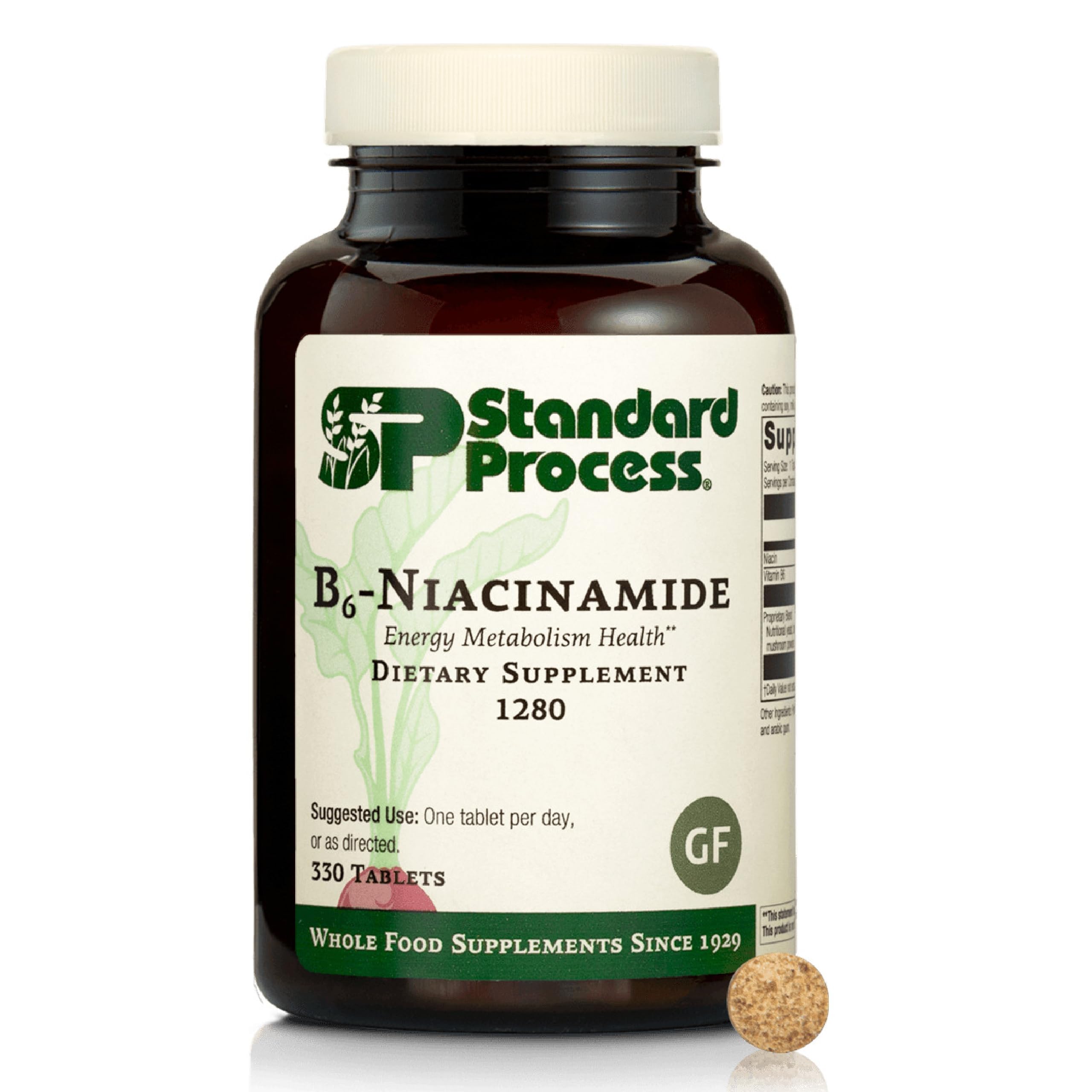 Standard Process B6-Niacinamide: Energy Metabolism & Cardiovascular Support (Gluten-Free, 330 Tablets)