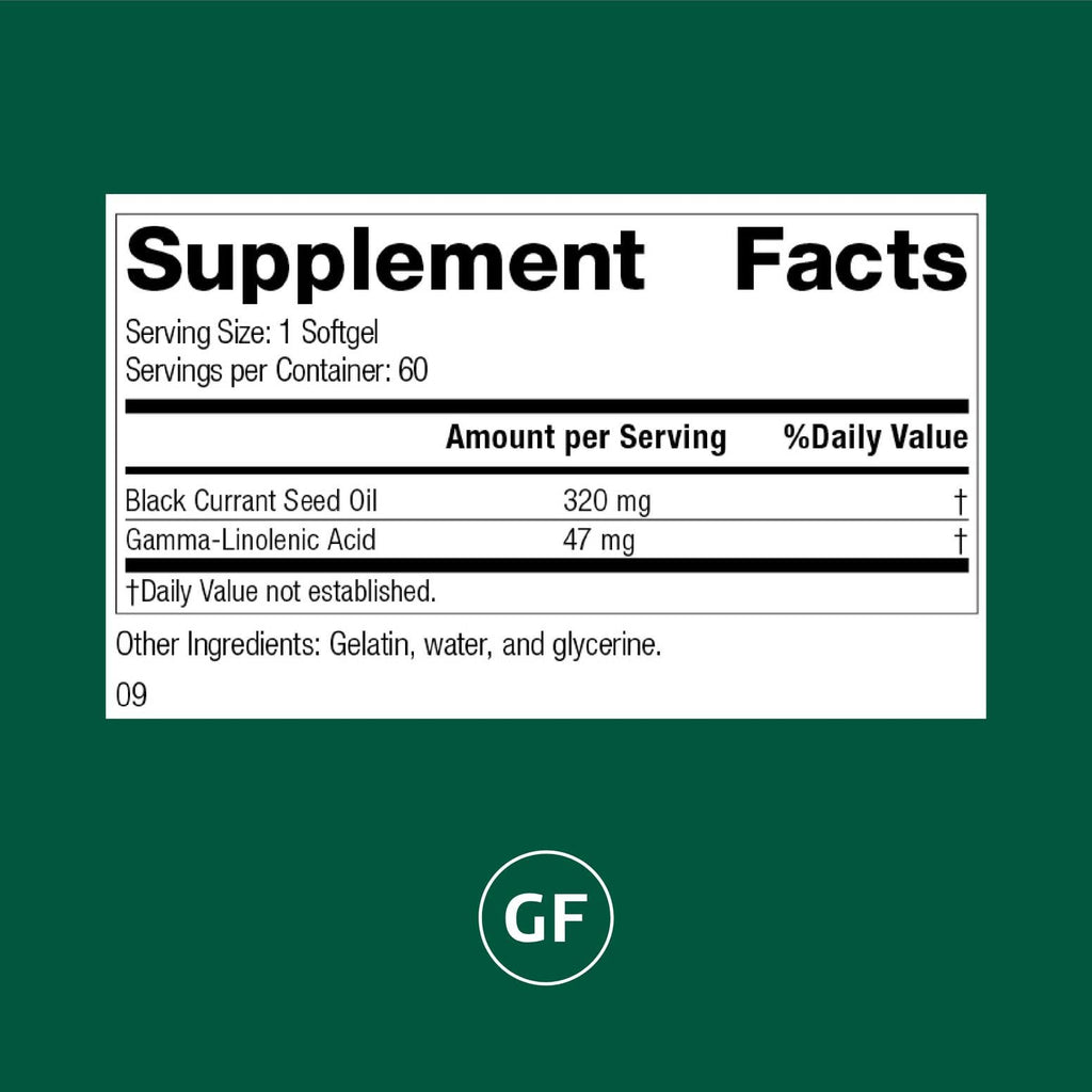 Black Currant Seed Oil by Standard Process – Supports Blood Flow, Immune Function & Tissue Health | Gluten-Free | 60 Softgels
