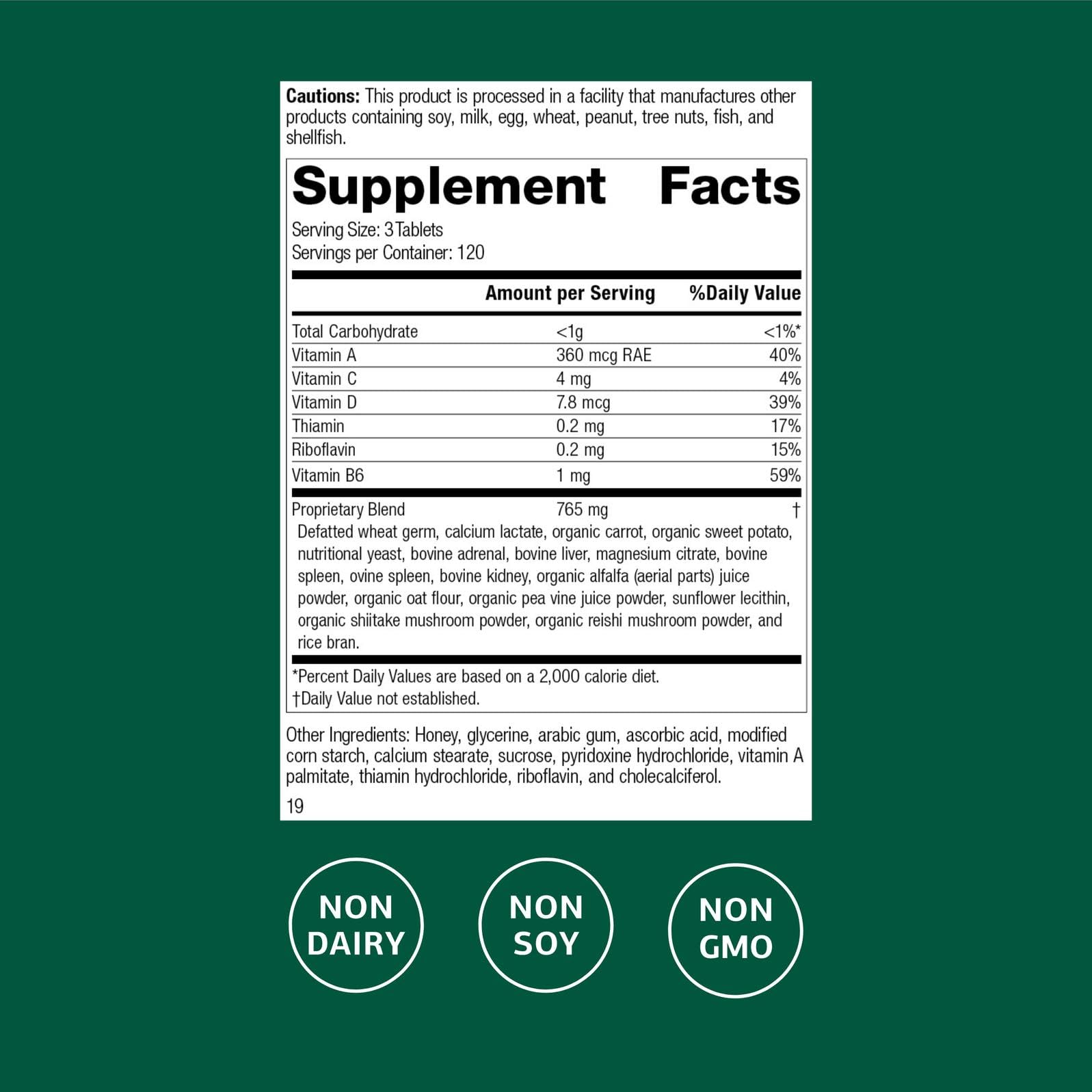 Standard Process Catalyn – General Well-Being Dietary Supplement (Non-Dairy/Non-Soy) – 360 Tablets