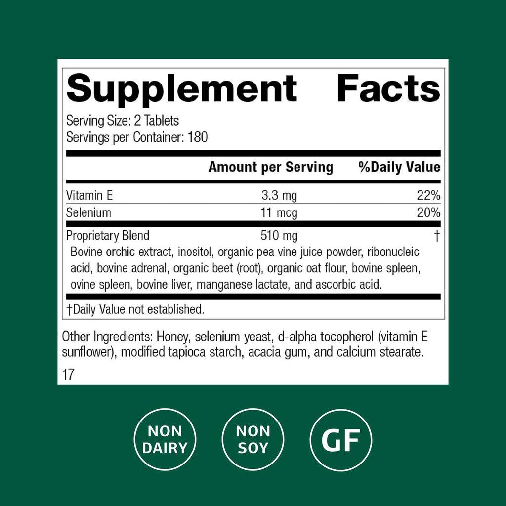 Cataplex E by Standard Process – Thyroid & Endocrine Health, Gluten-Free, 360 Tablets