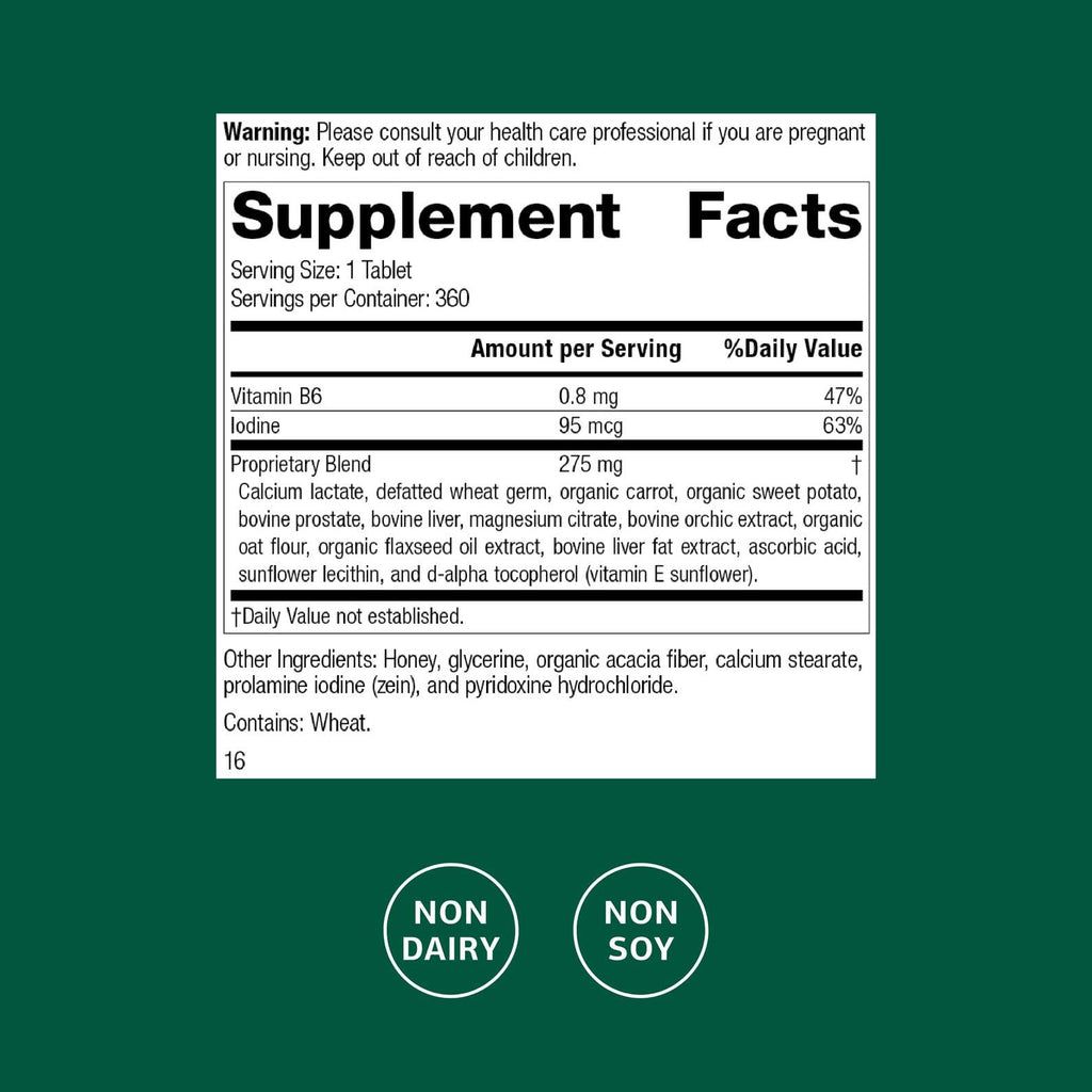 Standard Process Cataplex F – Vitamin B6 & Iodine for Thyroid Support, Non-Dairy & Non-Soy, 90 Tablets